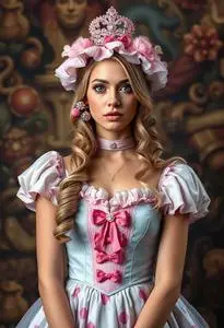 Woman Princess Lolly Candyland Costume Dress face swap