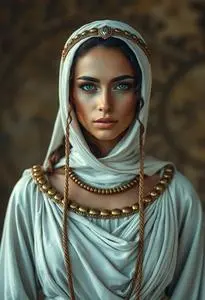 Woman Athenian Goddess Costume face swap