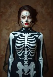 Woman White Bad Bone Costume face swap