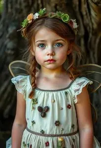 Woodland Fairie Costume Toddler face swap
