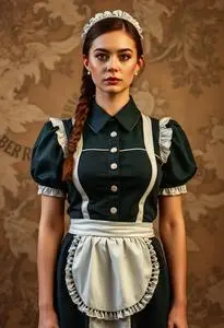 Woman Beer Maid Costume face swap