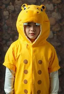 Yellow Adult Hungry Hungry Hippos Costume face swap
