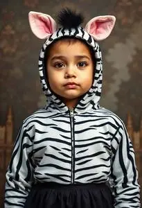 Zany Zebra Infant Costume face swap