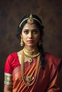 Traditional Hindu Woman Clothing Costume face swap