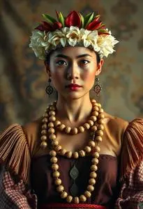 Traditional Hula Costume face swap