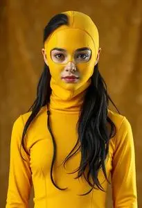 Yellow Bendy Costume face swap