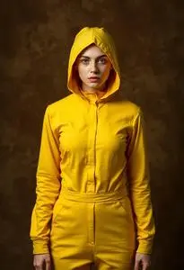 Yellow Jumpsuit April Neil Costume face swap