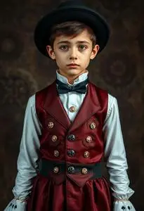 Youth Magician Costume face swap