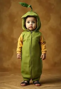 Toddler Pea Pod Costume face swap