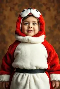 Toddler Saint Bernard Bubble Costume face swap