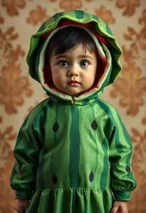 Toddler Watermelon Costume face swap