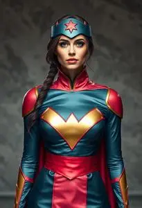 Superheroine Costume face swap