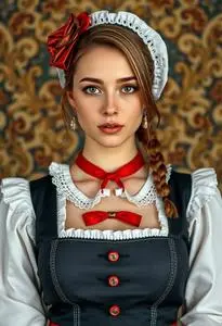 Swiss Maid Costume face swap