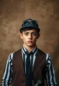 Teen Deluxe Gangster Costume face swap
