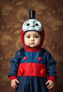 Thomas Tank Engine Infant Costume face swap