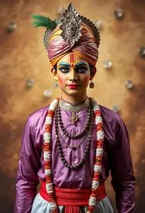 Sri Krishna Fancy Dress Costume face swap