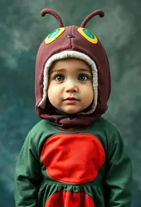 Toddler Hungry Caterpillar Costume face swap