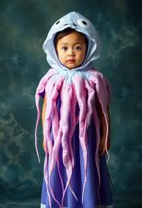 Toddler Jellyfish Costume face swap