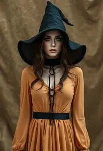 Sultry Witch Costume face swap
