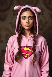 Super Girl Costume Sweet Onesie face swap