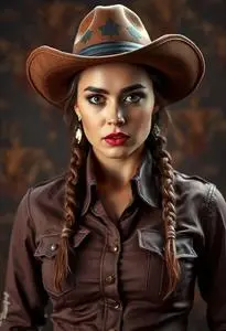 Showdown Sheriff Diva Woman Costume face swap