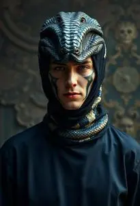 Snake Bad Man Costume face swap