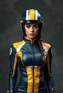 Snappy Racer Woman Costume face swap