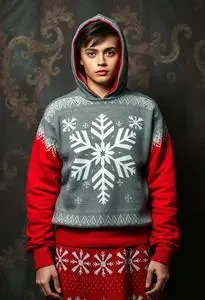 Snowflake Sweatshirt Costume face swap