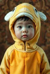 Soft Goldfish Bunting Infant Costume face swap