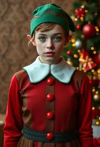 Sainsburys Elf Costume face swap