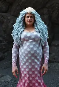 Salty Plus Size Merman Costume face swap