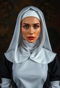 Sassy Nun Woman Costume face swap