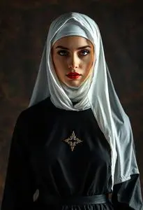 Satanic Nun Costume face swap