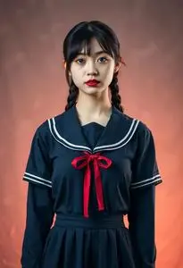 School Girl Woman Costume face swap