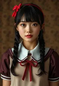 Schoolgirl Costume Adult face swap