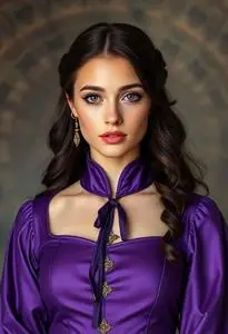 Selena Purple Outfit Costume face swap