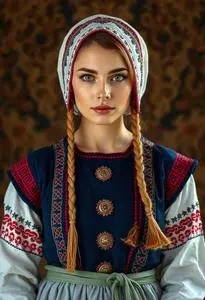 Serbian National Costume face swap