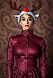 Rockette Reindeer Costume face swap