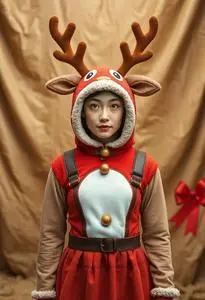 Rockettes Reindeer Costume face swap