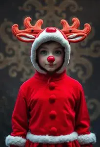 Rudolph Red Nosed Reindeer Costume face swap