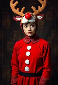 Rudolph Red Nosed Reindeer Costume Adult face swap