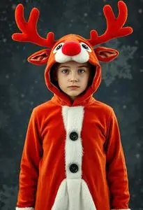 Rudolph Reindeer Costume face swap