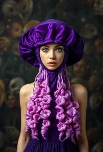 Purple Jellyfish Costume face swap