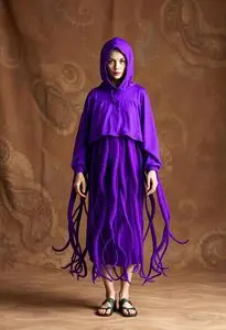 Purple Jellyfish Costume face swap