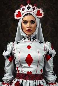 Queen Playing Card Costume face swap