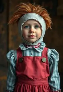 Raggedy Andy Costume Kid face swap