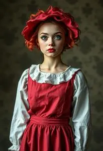 Raggedy Ann Adult Costume face swap