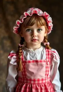 Raggedy Ann Costume Kid face swap