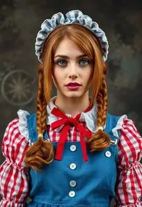 Raggedy Ann Costume Woman face swap