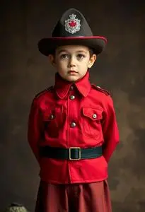 Rcmp Toddler Canadian Mountie Costume face swap